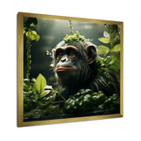 Photo Of Orangutan In Rainforest - Orangutan Framed Canvas Art