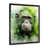 Verdant Greens Depict Orangutans= - Green Orangutan Wall Art