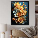 Golden Opulence I - Floral Canvas Wall Art