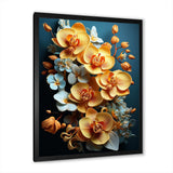 Golden Opulence I - Floral Canvas Wall Art