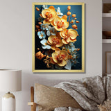 Golden Opulence I - Floral Canvas Wall Art