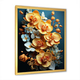 Golden Opulence I - Floral Canvas Wall Art