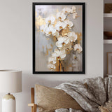 Minimalism Beige And Gold Orchids IV - Floral Canvas Wall Art