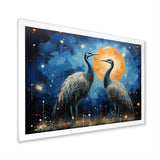 Moonlight Celestial Wanderers Ostriches - Ostriches Living Room Wall Art