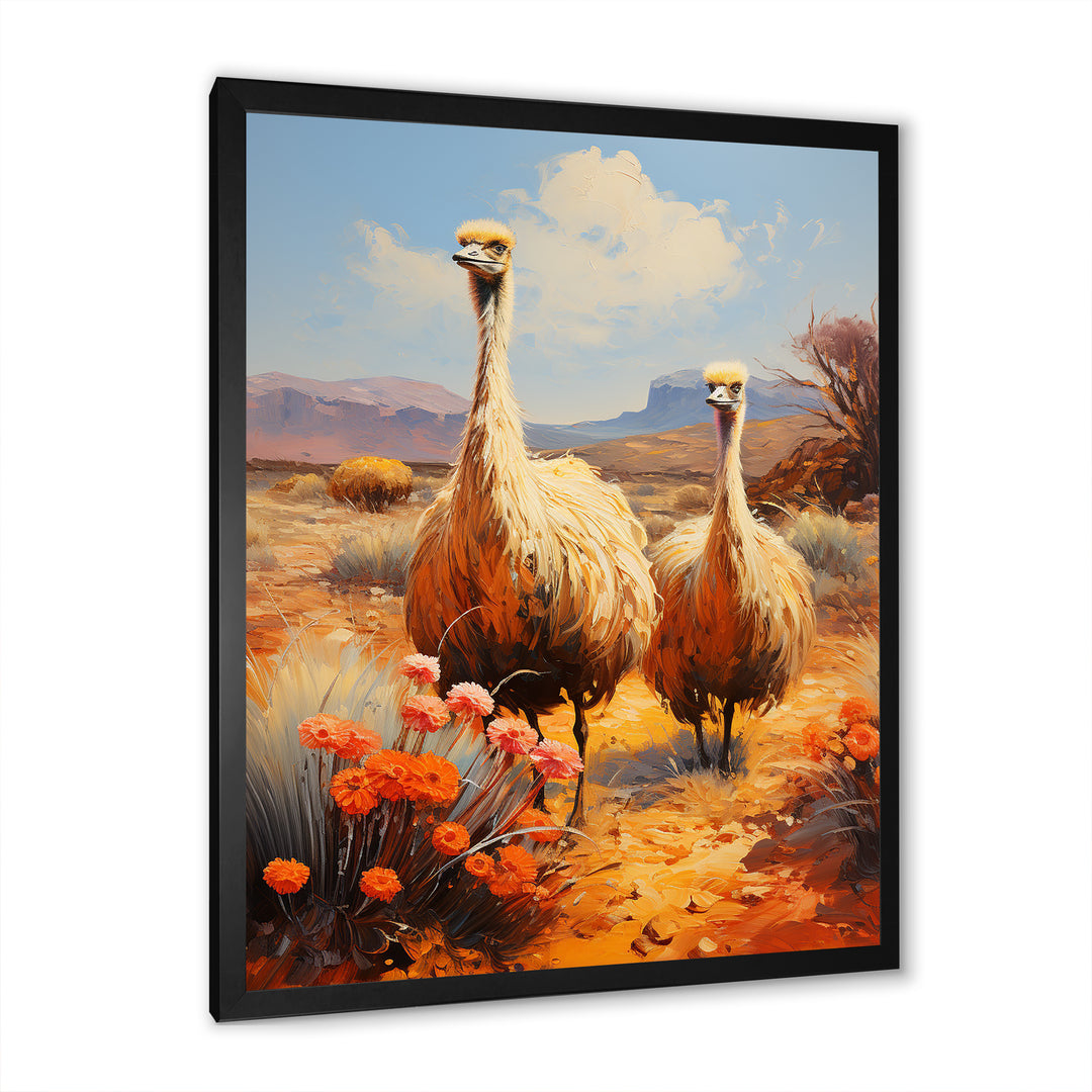 Desert Nomads Ostriches - Ostriches Bedroom Wall Art