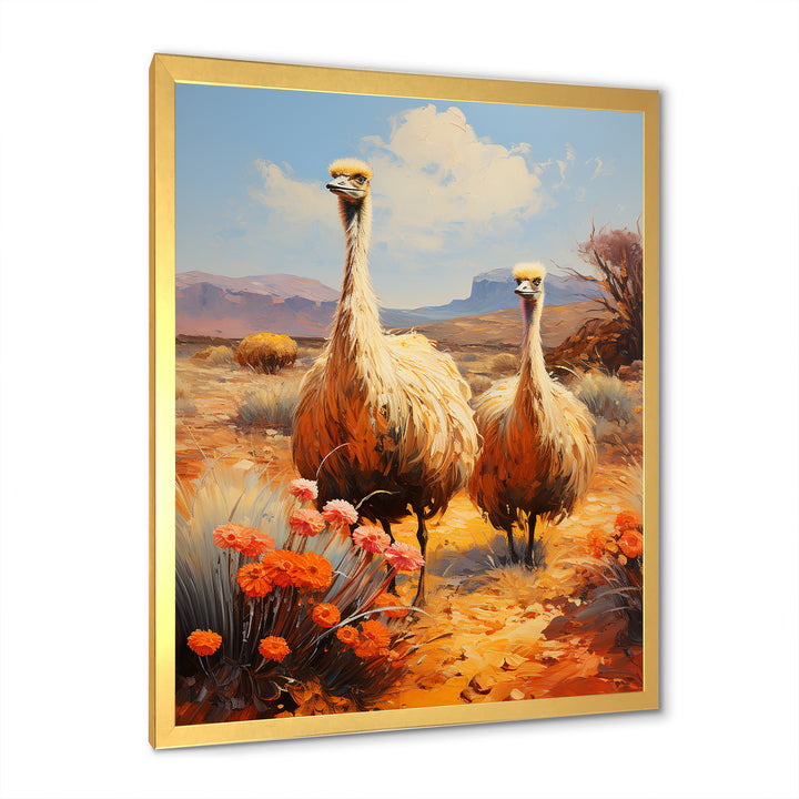 Desert Nomads Ostriches - Ostriches Bedroom Wall Art