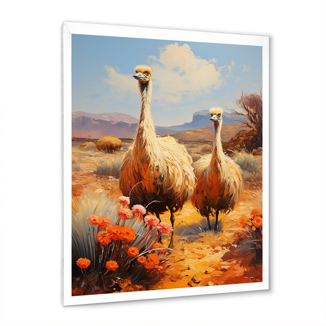 Desert Nomads Ostriches - Ostriches Bedroom Wall Art