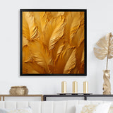 Golden Feathers - Feathers Canvas Wall Art
