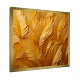 Golden Feathers - Feathers Canvas Wall Art