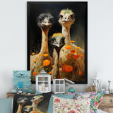 Ostriches Family Graceful Grazers - Ostriches Wall Decor
