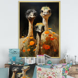 Ostriches Family Graceful Grazers - Ostriches Wall Decor