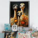Ostriches Family Graceful Grazers - Ostriches Wall Decor