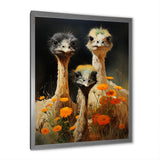 Ostriches Family Graceful Grazers - Ostriches Wall Decor