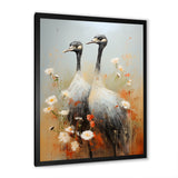 Ostriches Couple Graceful Shadows - Ostriches Wall Decor