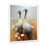 Ostriches Couple Graceful Shadows - Ostriches Wall Decor