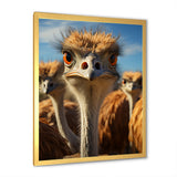 Ostrich Elysium Portrait - Ostriches Bedroom Wall Art