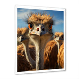 Ostrich Elysium Portrait - Ostriches Bedroom Wall Art