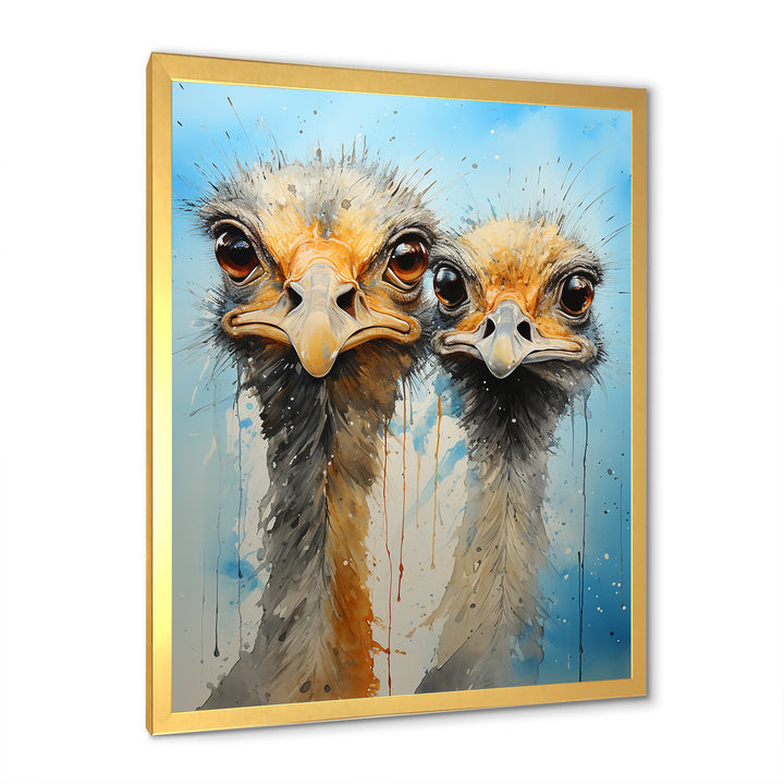 Ostriches Portrait Odyssey - Ostriches Wall Decor
