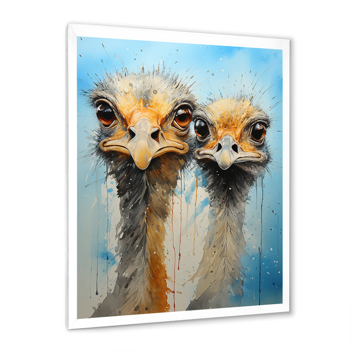 Ostriches Portrait Odyssey - Ostriches Wall Decor