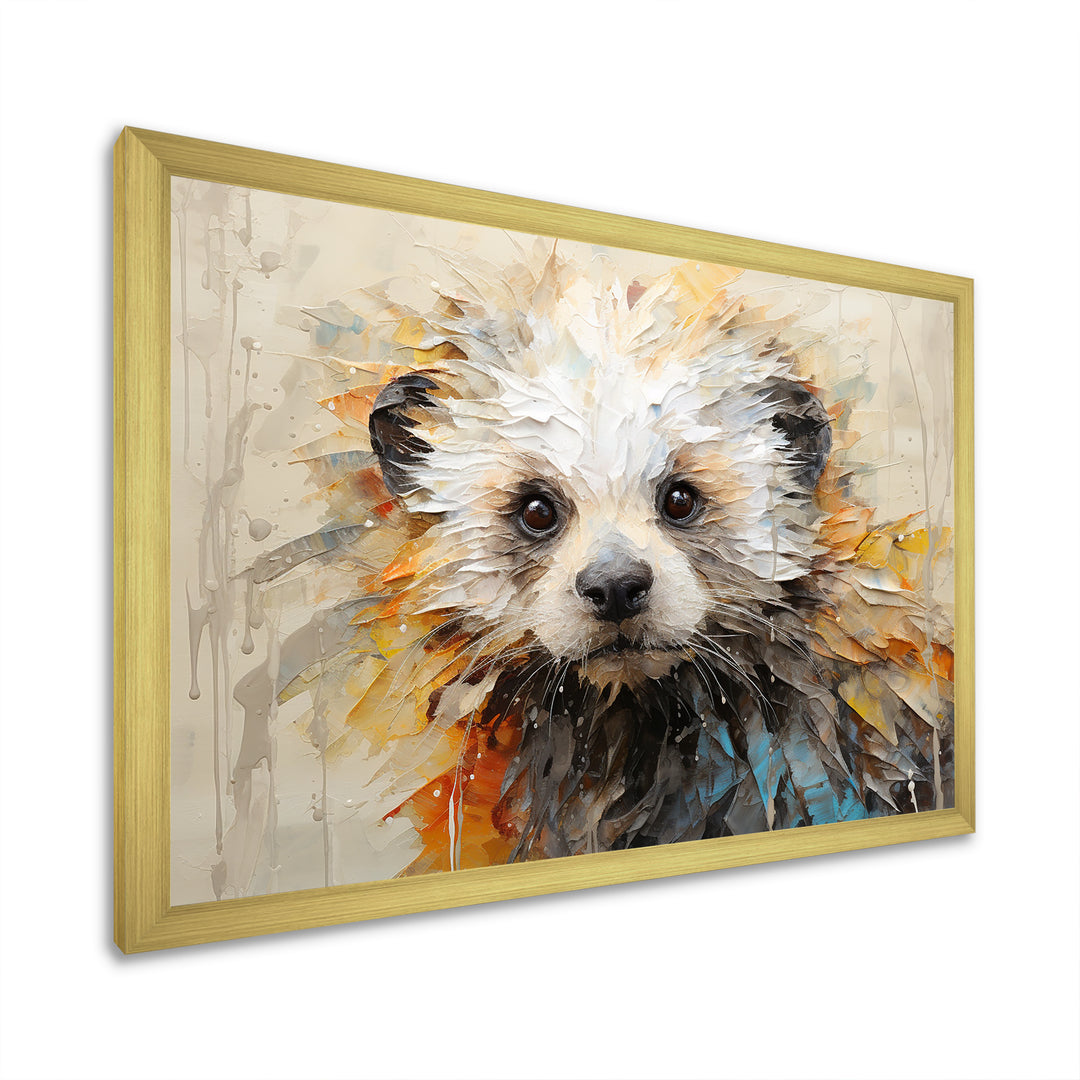 Otter Playfulness Portrait - Otter Framed Canvas Art