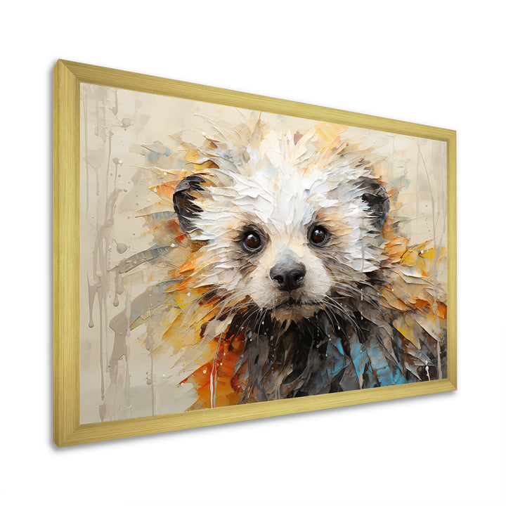 Otter Playfulness Portrait - Otter Framed Canvas Art