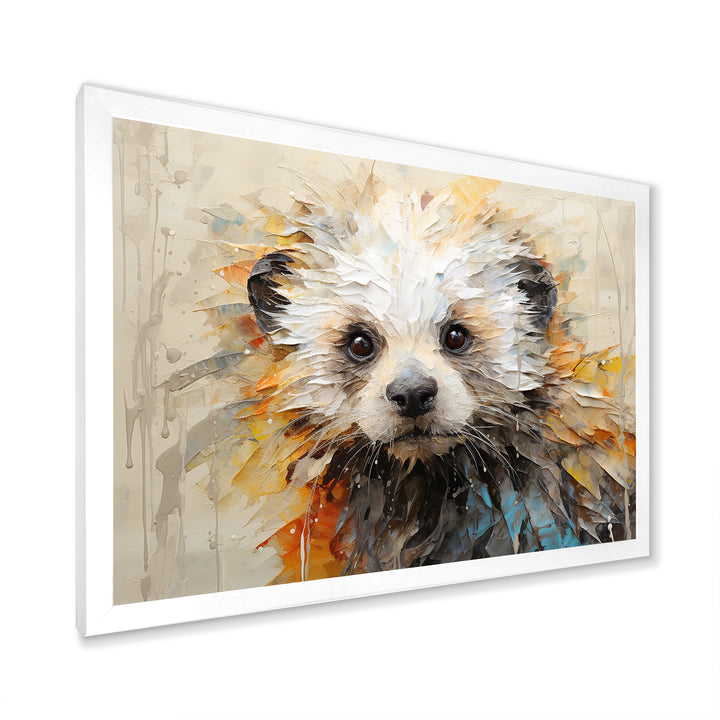Otter Playfulness Portrait - Otter Framed Canvas Art
