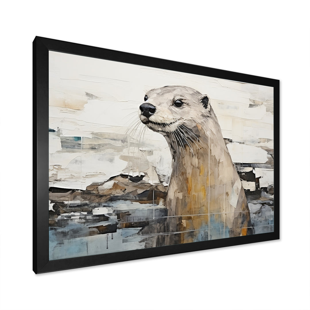 Otter Playfulness Magic - Otter Large Canvas Wall Art