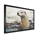 Otter Playfulness Magic - Otter Large Canvas Wall Art