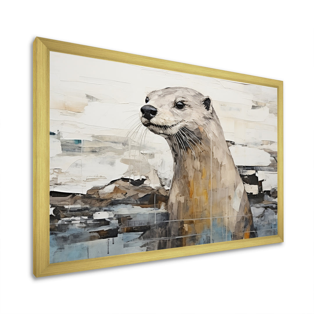 Otter Playfulness Magic - Otter Large Canvas Wall Art