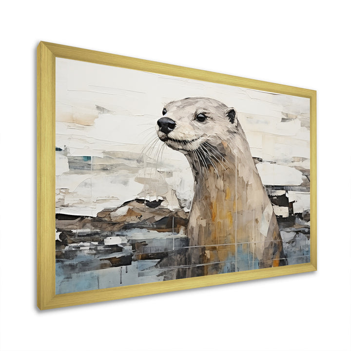 Otter Playfulness Magic - Otter Large Canvas Wall Art