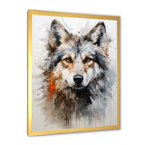 Curious Wolf Portrait - Wolf Living Room Wall Art