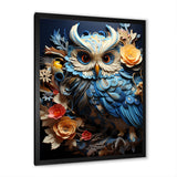 Mysterious Owl Blooms - Owl Bedroom Wall Art