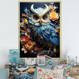 Mysterious Owl Blooms - Owl Bedroom Wall Art