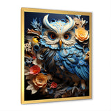 Mysterious Owl Blooms - Owl Bedroom Wall Art