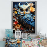 Mysterious Owl Blooms - Owl Bedroom Wall Art
