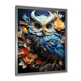 Mysterious Owl Blooms - Owl Bedroom Wall Art
