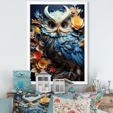 Mysterious Owl Blooms - Owl Bedroom Wall Art