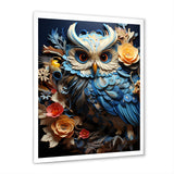Mysterious Owl Blooms - Owl Bedroom Wall Art