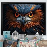 Owls Wisdom Portrait - Owl Canvas Wall Art