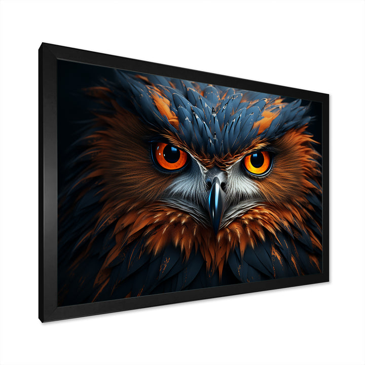 Owls Wisdom Portrait - Owl Canvas Wall Art