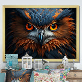 Owls Wisdom Portrait - Owl Canvas Wall Art