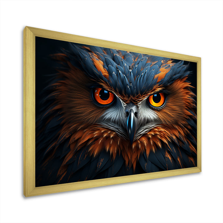 Owls Wisdom Portrait - Owl Canvas Wall Art