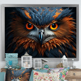 Owls Wisdom Portrait - Owl Canvas Wall Art