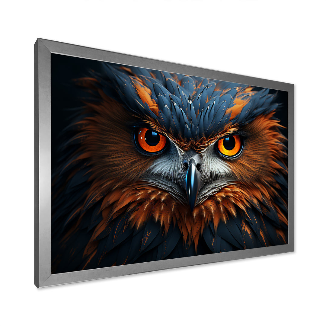 Owls Wisdom Portrait - Owl Canvas Wall Art