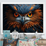 Owls Wisdom Portrait - Owl Canvas Wall Art