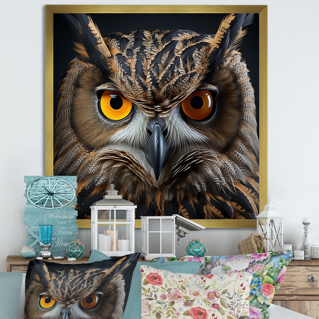 Classic Owl Eyes Of The Night - Owl Wall Art Prints