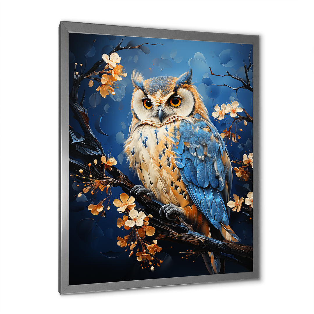 Enchanted Forest Sentinels Owl - Owl Framed Canvas Art