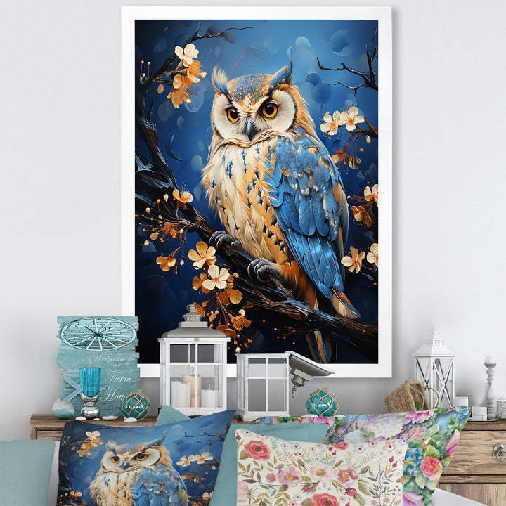 Enchanted Forest Sentinels Owl - Owl Framed Canvas Art