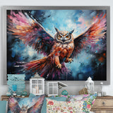 Dreamy Owls In Flight - Owl Home Decor Art