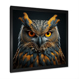 Owl Expressionist Gaze - Owl Living Room Wall Art